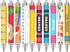 Teacher Appreciation Week Ballpoint Pens Set of 10 Colorful Crayon-Inspired Teacher Theme
