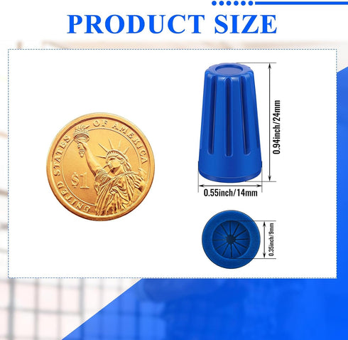 Waterproof Outdoor Electrical Connector Cable Terminal Waterproof Connector Landscape Wire Splice Connector for Building Application Connect Wet Location Installation, Blue (40 Pieces) by Tondiamo