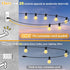 25FT 27 Bulbs Afirst White Outdoor String Lights with Globe Vintage Incandescent Lights for Patio Garden Backyard Party
