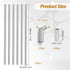 PATIKIL Rod,6 Set 12" M10 1mm Threaded Extension x Fine Thread Lamp Pipe with Lamp Pipe Nipple,Sloped Ceiling Adapter