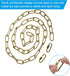 6ft PATIKIL Lighting Hanging Chain, Metal Looping Chain with Quick Link Screw Lock Connectors for Hanging Plant Pendant