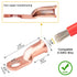 6pcs 8 Awg - 3/8" (M10) Sanuke Wire Lugs, Heavy Duty Ring Terminal Connectors for Battery Cable Lug Wire