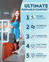 WISIMMALL 14.5" 10.5" Gel Seat Cushion, Portable Travel Cushion for Long Sitting, Thick & Foldable, x Large Size Chair