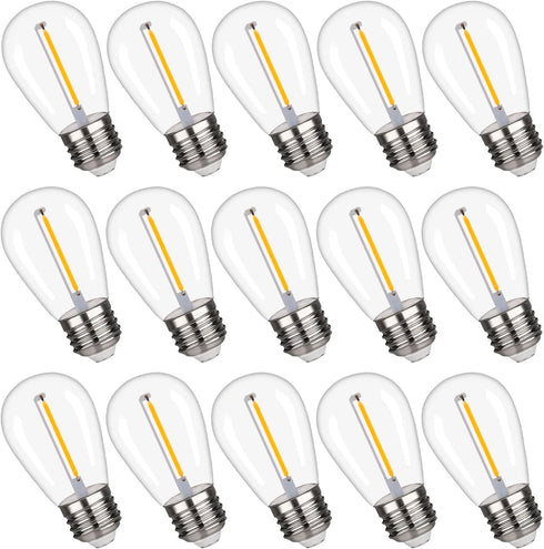 S14 Replacement LED Light Bulbs, Shatterproof & Waterproof 1W S14 LED Bulbs,
