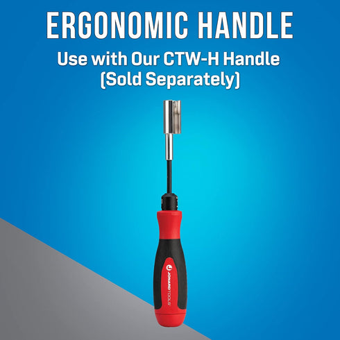 Jonard Tools CTW-7168 Torque Wrench Driver Shaft, 8" Length, 7/16" Drive Size for Tightening F Connectors