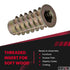 E-Z LOK Threaded Insert for Soft Wood, Zinc Hex-Flanged, 1/4-20 Internal Threads, 25mm Length, Pack of 50