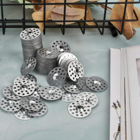 1 Inch Plaster Washers, 200 Pcs Metal Washers for Screws Plaster Repair Rings for Wall Ceiling Drywall