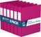 Premium Economy 1.5-Inch 3-Ring Binders, Colored Binder Notebooks, Pack of 6, D Ring, Pink