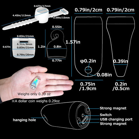 2 Pack USB Mini LED Lantern, Waterproof EDC Keychain LED Flashlight for Camping, Type-C Rechargeable Battery Small