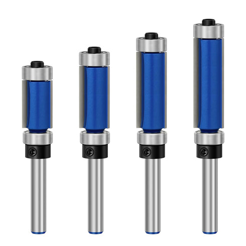 Pynsseu 4 Pcs Flush Trim Router Bits 1/4 Inch Shank Top and