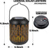 2 Pack LeiDrail Solar Lantern Outdoor Hanging Lanterns Garden Metal Decorative Light Warm White LED Waterproof