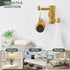 Angle Simple 3 Arms Towel Hook, Brushed Gold 304 Stainless Steel Swivel Triple Towel Holder, Wall Mount