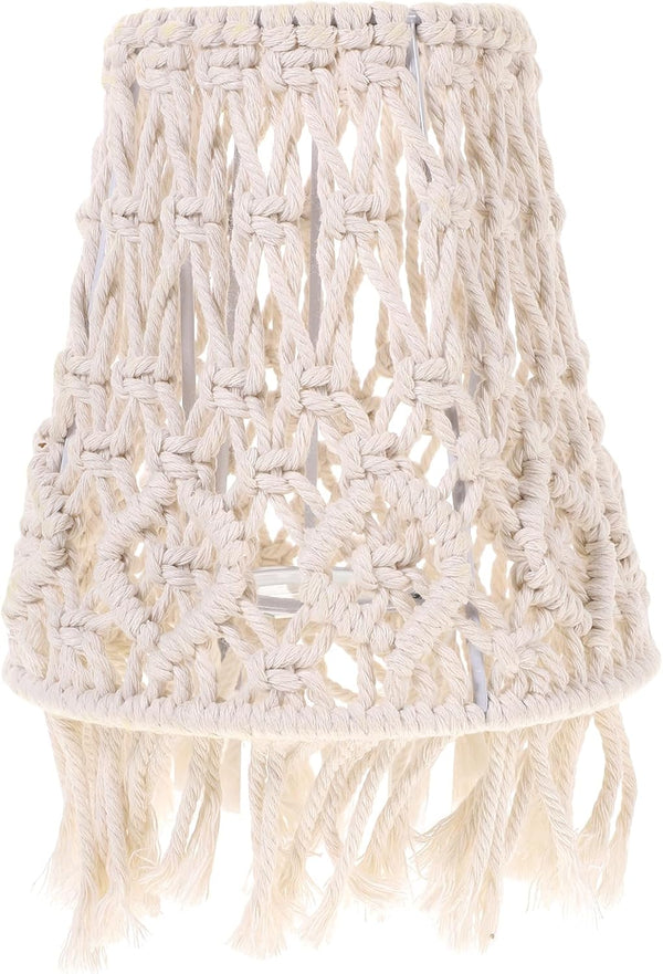 Boho Lampshade Table Lampshade Macrame Decor Woven Light Shade Desk Chandelier Shades
