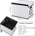 Huolewa Portable Leather File Organizer Boxes with Lids, Collapsible File Folder Organizer Boxes, Decorative Small