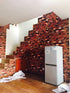 Yancorp 18" x 120" Brick Wallpaper Rust Red Peel and Stick Self Adhesive Wallpaper for Kitchen Backsplash