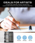 Nicpro 4 Pack Metal Mechanical Pencil Set, 0.9mm, 8 Tubes HB #2 Lead Refill, Case Included