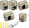 UPIQNG 4pcs Adjustable Cable Anchors for Desk, Metal Phone Cord Holders Adhesive Charger