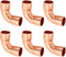 PATIKIL 1/4" ID 0.8mm Thick Elbow Copper Fitting, 6pcs 99.9% Pure Copper 90 Degree Short Radius Tube Connector