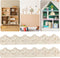 30 Pack Scalloped Wood Trim, Decorative Scallop Edge Molding Trim, Floral Cutout