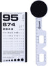 Rosenbaum Pocket Eye Chart with PD Ruler and Eye Occluder, Combo Kit for Near Vision Test and Visual Acuity Exam