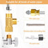 Lead-Free Brass Angle Stop Add-A-Tee Valve,3/8-Inch Compression Inlet X 3/8-Inch Compression Outlet X 3/8-Inch Compression Outlet 2 Pack by Breezliy
