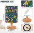 ALAZA Bedside Table Lamp for Bedroom Wildflowers Colorful Floral Nightstand LED Light Lamps with USB Port Linen Fabric
