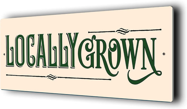 Generic Locally Grown Sign | Farm Fresh Produce Signage | Durable Aluminium Composite