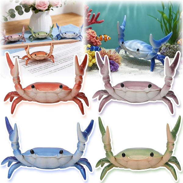 DDRIC Cute Crab-Shaped Pen Holder, Realistic Desk Crab Pen Holder, Creative Funny