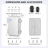 Waterproof Outdoor IP67 Junction Box with Mounting Plate, Hinged Grey Cover, Weatherproof ABS Plastic