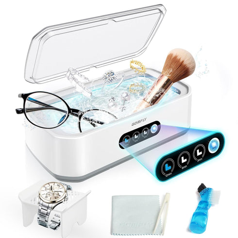 Ultrasonic Jewelry Cleaner, 49kHz Mini Ultrasonic Cleaner Machine for Glasses, Jewelry, Rings,