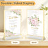 8X10 -6 Pack Acrylic Sign Holder Gold Frames Double Sided Sign Stand for Picture Frames Wedding Table Number Menu