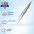 Stainless Steel High Precision Forceps with Fine Strong Straight Serrated Point for Scientific Use, 3.5 Inch