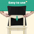 Chair Pockets Black - 12 Pcs, 14 x 13 Inch Chairback Buddy Pocket Classroom Organizer with Name Slot