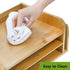ZOOFOX Wood Desk Organizer, 5-Tray Paper Letter Tray with File Holder, Cute Cat-shaped Desktop Organizer