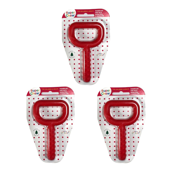 Chewy Tubes Speech Pathology Llc - Red Knobby Super Chew - Set of 3