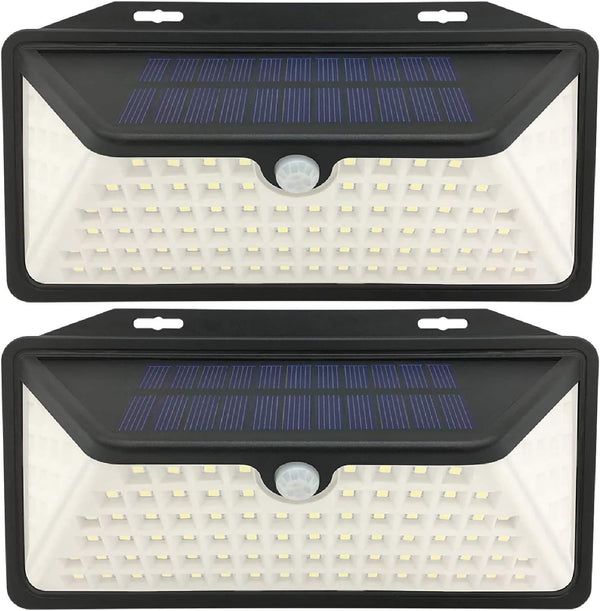 WBM Smart Solar Outdoor Lights, 100 LED IP65 Waterproof, Security Lights for