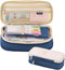 Big Capacity Pencil Pen Case, Large Storage Bag Pouch Holder Box Organizer for Office and Travel (Navy Blue)