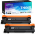 INK E-SALE Compatible Toner Cartridge Replacement for Brother TN660 TN630, 2 Pack Black