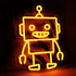 TOPQUALI Gift13.8 10.1 Inch Robot Neon Signs Robot LED Neon Light Decor for Game Room, Baby Living Room,Kids