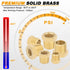 KOOTANS 4pcs Heavy Duty Brass Reducer Hex Bushing, 1/2 NPT Male to 3/8 NPT Female Thread Pipe Adapter