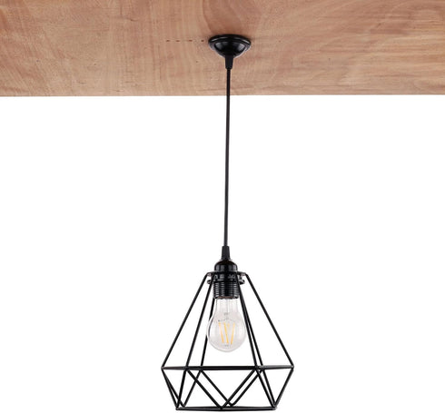4 Pack E26/E27 ACBungji Industrial Mini Pendant Light Kit, Base Lampholder Pendant Light Cord Adjustable Hanging Light
