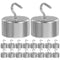Baluue 50pcs 20g Hooked Weight Set Chrome-Plated for Physics Laboratory Experiments 1000g