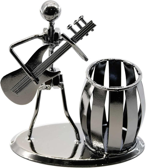Metal Pencil Holder, Office Supply Pen Organizer, Desktop Decoration Stand (Guitar)