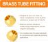 GASHER 5PCS Brass SAE 45 Degree Flare Tube Fitting - 1/2" Flare Nut Air Conditioning Copper Pipe Extension Butt Copper