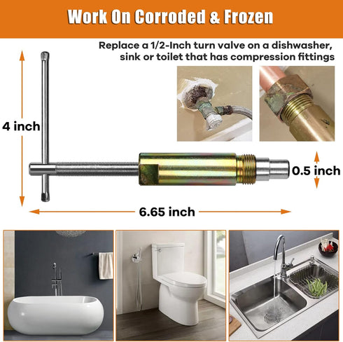 Compression Sleeve Puller Tool, Remove Nut & Ferrule of Pipe 03943, Sleeve Remover for 1/2 Compression Fittings