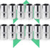 12-Piece Durable 1/4" Drive 10mm Socket Set Shallow, 6-Point, Cr-V Steel &
