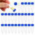 PATIKIL 1.5ml Plastic Cryogenic Vials, 25 Pcs Screw Top Frozen Test Tubes for Lab Science, Blue Cap