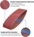 3 x 18 inch Sanding Belts, 120 Grit Aluminum Oxide Belt Sander Belt for Woodworking, 24 Pack