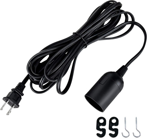 360W 20ft E26 Bulb Simple Deluxe Extension Hanging Lantern Pendant Light Lamp Cord Cable Socket On/Off Switch (No