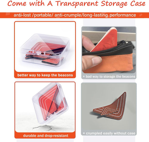 Beacons for Rocket Book, 2 Size, 10pieces Set with Protective Case for Digitizing Whiteboard Notes